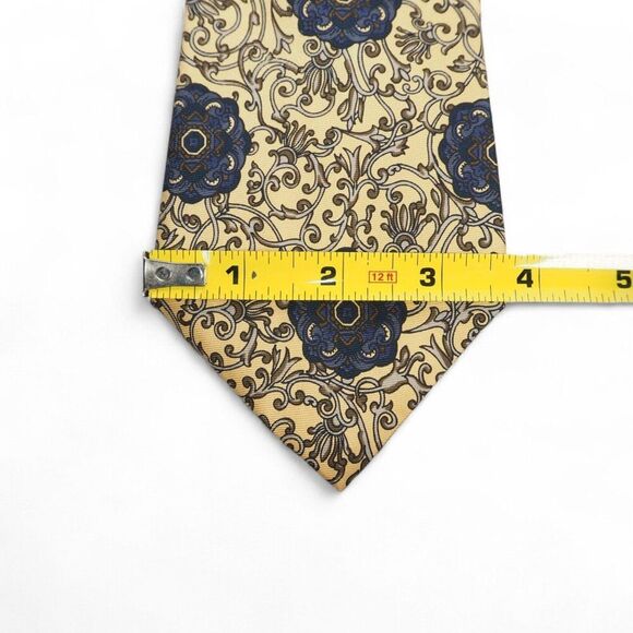 Christian Dior Monsieur Vintage Swirling Vine Medallions Classic Designer Tie OS - Picture 2 of 6